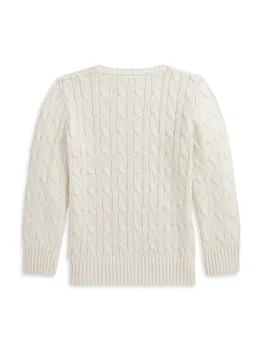 Polo Ralph Lauren Little Boy's & Boy's Cable-Knit Crewneck Sweater - Andover Cream - Size 7 | Thumbnail 2 Polo Ralph Lauren Little Boy's & Boy's Cable-Knit Crewneck Sweater - Andover Cream - Size 7 | Thumbnail 2