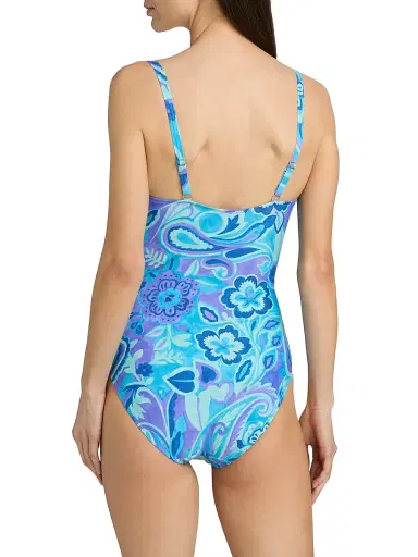 Johnny Was Women's Marilyn Floral-Paisley Ruched One-Piece Swimsuit - Mulla | Thumbnail 4 Johnny Was Women's Marilyn Floral-Paisley Ruched One-Piece Swimsuit - Mulla | Thumbnail 4