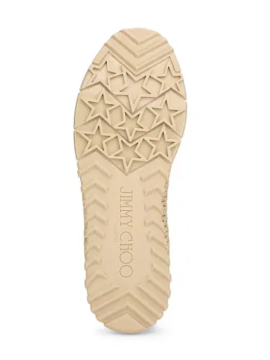 Jimmy Choo Women's Veles Crochet Knit Pearl Embellished Low-Top Sneakers - Light Soft Gold | Thumbnail 5 Jimmy Choo Women's Veles Crochet Knit Pearl Embellished Low-Top Sneakers - Light Soft Gold | Thumbnail 5