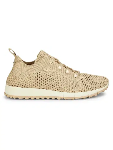 Jimmy Choo Women's Veles Crochet Knit Pearl Embellished Low-Top Sneakers - Light Soft Gold | Thumbnail 1 Jimmy Choo Women's Veles Crochet Knit Pearl Embellished Low-Top Sneakers - Light Soft Gold | Thumbnail 1