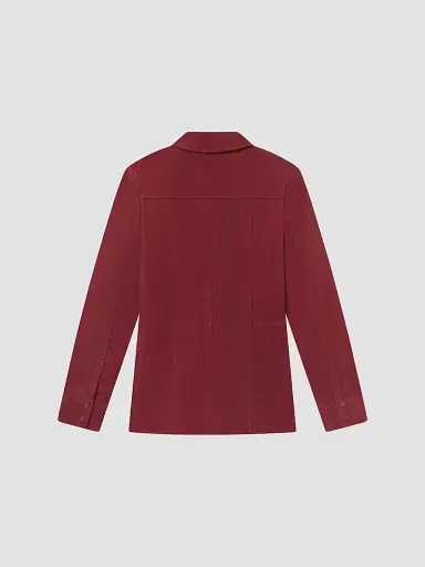 Frame Women's The Suede Button-Front Shirt - Garnet - Size Large | Thumbnail 8 Frame Women's The Suede Button-Front Shirt - Garnet - Size Large | Thumbnail 8