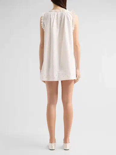 DÔEN Women's Nessie Cotton Minidress - Salt | Thumbnail 3 DÔEN Women's Nessie Cotton Minidress - Salt | Thumbnail 3