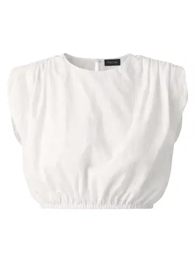 Toccin Women's Sirelle Linen-Cotton Crop Top - Coconut - Size XL | Thumbnail 1 Toccin Women's Sirelle Linen-Cotton Crop Top - Coconut - Size XL | Thumbnail 1