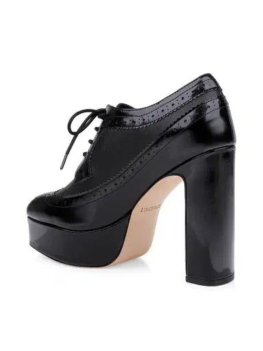 L'AGENCE Women's Tania 125MM Leather Platform Pumps - Black Leather | Thumbnail 3 L'AGENCE Women's Tania 125MM Leather Platform Pumps - Black Leather | Thumbnail 3