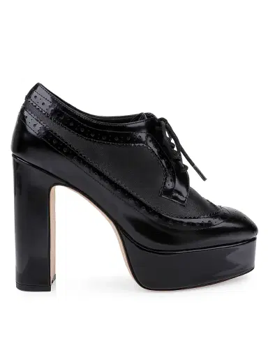 L'AGENCE Women's Tania 125MM Leather Platform Pumps - Black Leather | Thumbnail 1 L'AGENCE Women's Tania 125MM Leather Platform Pumps - Black Leather | Thumbnail 1