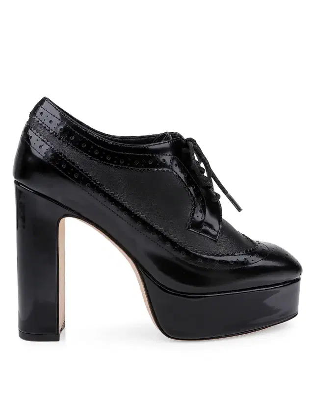 Women's Tania 125MM Leather Platform Pumps - Black Leather Women's Tania 125MM Leather Platform Pumps - Black Leather