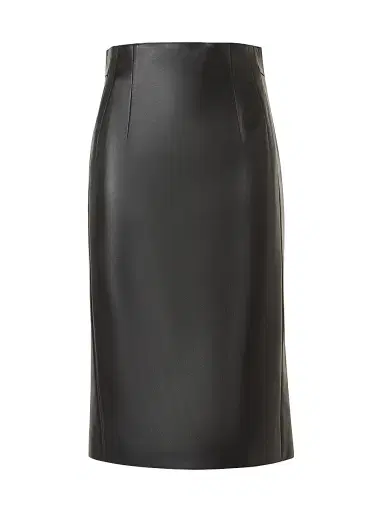 Akris Women's Leather Pencil Skirt - Black | Thumbnail 1 Akris Women's Leather Pencil Skirt - Black | Thumbnail 1