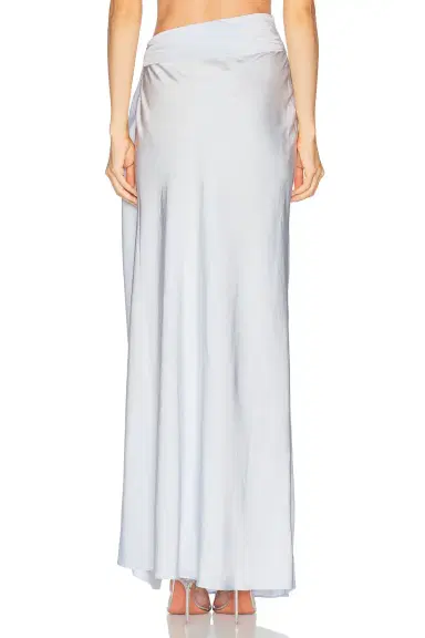 LaPointe Lightweight Satin Asymmetric Maxi Skirt | Thumbnail 4 LaPointe Lightweight Satin Asymmetric Maxi Skirt | Thumbnail 4