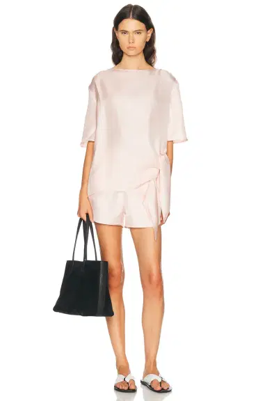 Loulou de Saison Mano Knotted Blouse | Thumbnail 4 Loulou de Saison Mano Knotted Blouse | Thumbnail 4