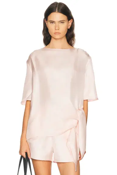 Loulou de Saison Mano Knotted Blouse | Thumbnail 1 Loulou de Saison Mano Knotted Blouse | Thumbnail 1