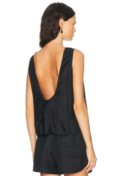 Loulou de Saison Gema Draped Open Back Top | Thumbnail 3 Loulou de Saison Gema Draped Open Back Top | Thumbnail 3