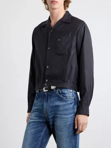 KAPITAL Drizzler Camp-Collar Embroidered-Detail Satin Jacket - Men | Thumbnail 3 KAPITAL Drizzler Camp-Collar Embroidered-Detail Satin Jacket - Men | Thumbnail 3