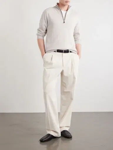N.Peal Carnaby Organic Cashmere Half-Zip Sweater - Men | Thumbnail 2 N.Peal Carnaby Organic Cashmere Half-Zip Sweater - Men | Thumbnail 2