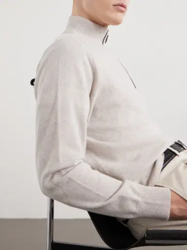 N.Peal Carnaby Organic Cashmere Half-Zip Sweater - Men | Thumbnail 5 N.Peal Carnaby Organic Cashmere Half-Zip Sweater - Men | Thumbnail 5