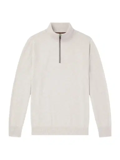N.Peal Carnaby Organic Cashmere Half-Zip Sweater - Men | Thumbnail 1 N.Peal Carnaby Organic Cashmere Half-Zip Sweater - Men | Thumbnail 1