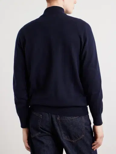 N.Peal Carnaby Organic Cashmere Half-Zip Sweater - Men | Thumbnail 4 N.Peal Carnaby Organic Cashmere Half-Zip Sweater - Men | Thumbnail 4