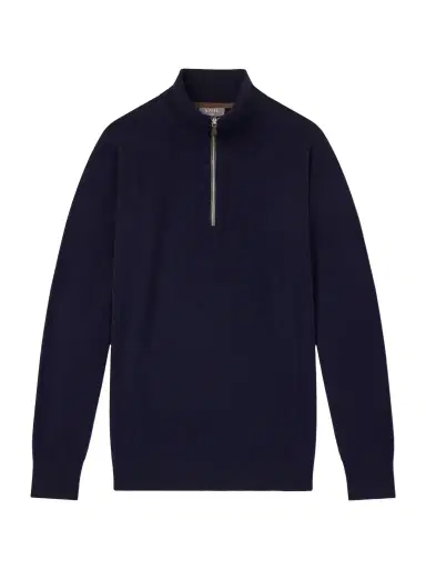 N.Peal Carnaby Organic Cashmere Half-Zip Sweater - Men | Thumbnail 1 N.Peal Carnaby Organic Cashmere Half-Zip Sweater - Men | Thumbnail 1