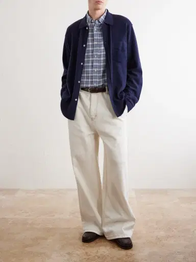 OFFICINE GÉNÉRALE Arsene Checked Cotton-Blend Shirt - Men | Thumbnail 2 OFFICINE GÉNÉRALE Arsene Checked Cotton-Blend Shirt - Men | Thumbnail 2