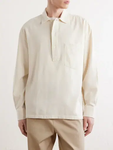 OFFICINE GÉNÉRALE Jordy Cotton-Twill Polo Shirt - Men | Thumbnail 3 OFFICINE GÉNÉRALE Jordy Cotton-Twill Polo Shirt - Men | Thumbnail 3