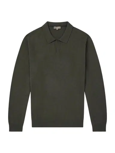 N.Peal Sloane Organic Cashmere Polo Shirt - Men | Thumbnail 1 N.Peal Sloane Organic Cashmere Polo Shirt - Men | Thumbnail 1