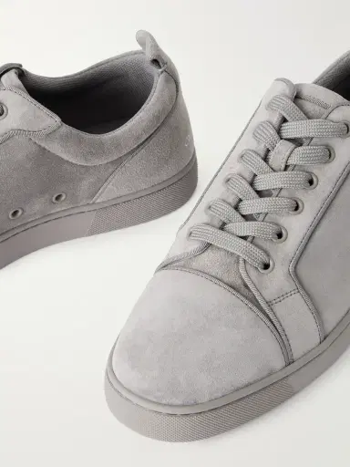 Christian Louboutin Louis Junior Grosgrain-Trimmed Suede Sneakers - Men | Thumbnail 5 Christian Louboutin Louis Junior Grosgrain-Trimmed Suede Sneakers - Men | Thumbnail 5