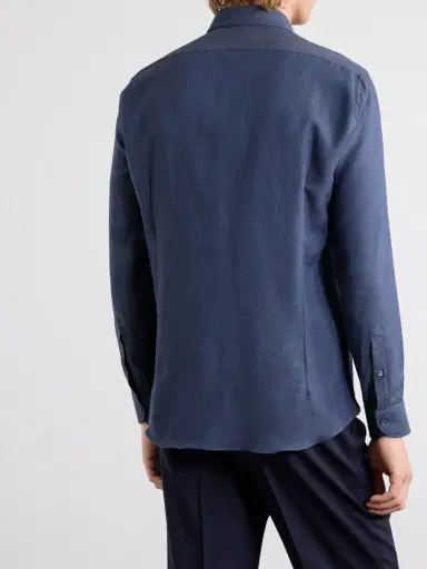 Caruso Cotton and Cashmere-Blend Shirt - Men | Thumbnail 4 Caruso Cotton and Cashmere-Blend Shirt - Men | Thumbnail 4