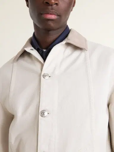 Brunello Cucinelli Leather-Trimmed Denim Jacket - Men | Thumbnail 5 Brunello Cucinelli Leather-Trimmed Denim Jacket - Men | Thumbnail 5
