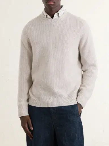 N.Peal English Rib Cashmere Sweater - Men | Thumbnail 3 N.Peal English Rib Cashmere Sweater - Men | Thumbnail 3