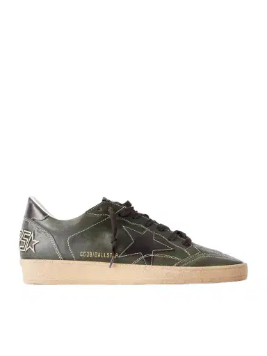 Golden Goose Ball Star Distressed Leather Sneakers - Men | Thumbnail 1 Golden Goose Ball Star Distressed Leather Sneakers - Men | Thumbnail 1
