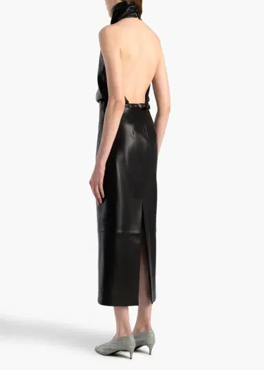 Khaite Roxanne Dress In Black Leather | Thumbnail 3 Khaite Roxanne Dress In Black Leather | Thumbnail 3