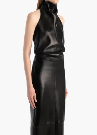 Khaite Roxanne Dress In Black Leather | Thumbnail 4 Khaite Roxanne Dress In Black Leather | Thumbnail 4