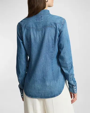Polo Ralph Lauren Denim Western Shirt | Thumbnail 5 Polo Ralph Lauren Denim Western Shirt | Thumbnail 5