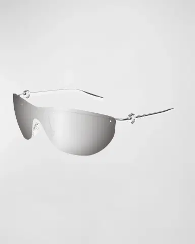 Gucci Men 's Rimless Metal Shield Sunglasses | Thumbnail 3 Gucci Men 's Rimless Metal Shield Sunglasses | Thumbnail 3