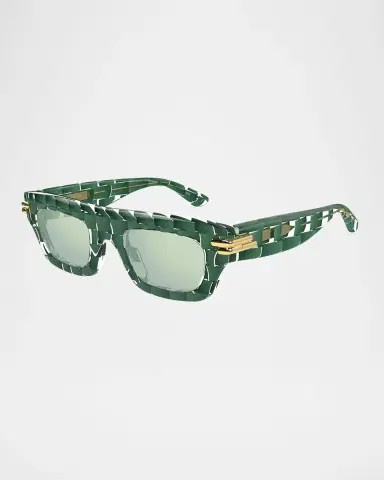 Bottega Veneta Men's BV1321SM Acetate Rectangle Sunglasses | Thumbnail 3 Bottega Veneta Men's BV1321SM Acetate Rectangle Sunglasses | Thumbnail 3