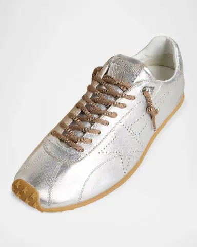 Golden Goose Men's Marathon Speed Metallic Leather Low-Top Sneakers | Thumbnail 3 Golden Goose Men's Marathon Speed Metallic Leather Low-Top Sneakers | Thumbnail 3
