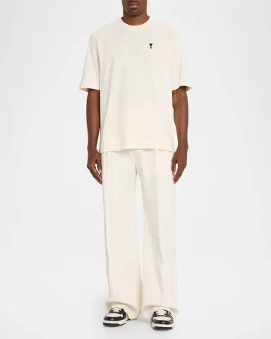 Ami Paris Men's Ami de Coeur Boxy Fit Cotton Crewneck T-Shirt | Thumbnail 2 Ami Paris Men's Ami de Coeur Boxy Fit Cotton Crewneck T-Shirt | Thumbnail 2