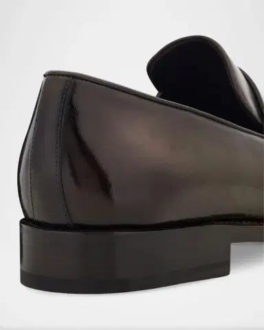 Ferragamo Men's Brandy Tramezza Leather Penny Loafers | Thumbnail 2 Ferragamo Men's Brandy Tramezza Leather Penny Loafers | Thumbnail 2