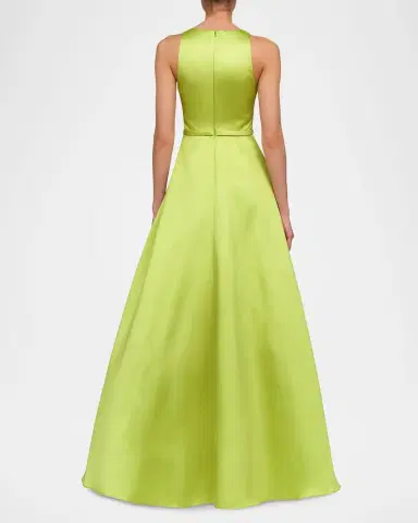 THEIA Minta Sleeveless Mikado Halter Gown | Thumbnail 2 THEIA Minta Sleeveless Mikado Halter Gown | Thumbnail 2