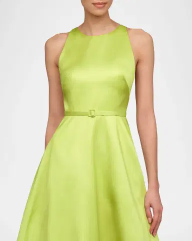 THEIA Minta Sleeveless Mikado Halter Gown | Thumbnail 4 THEIA Minta Sleeveless Mikado Halter Gown | Thumbnail 4