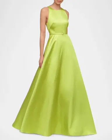 THEIA Minta Sleeveless Mikado Halter Gown | Thumbnail 5 THEIA Minta Sleeveless Mikado Halter Gown | Thumbnail 5