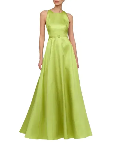 THEIA Minta Sleeveless Mikado Halter Gown | Thumbnail 1 THEIA Minta Sleeveless Mikado Halter Gown | Thumbnail 1