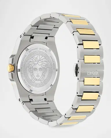 Versace Men's Tolomeo 40mm Two-Tone Bracelet Watch | Thumbnail 4 Versace Men's Tolomeo 40mm Two-Tone Bracelet Watch | Thumbnail 4