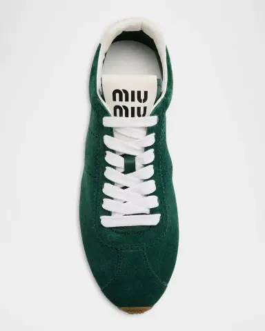 Miu Miu Suede Bicolor Retro Trainer Sneakers | Thumbnail 6 Miu Miu Suede Bicolor Retro Trainer Sneakers | Thumbnail 6