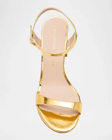 Stuart Weitzman 85mm Babette Metallic Leather Ankle-Strap Sandals | Thumbnail 5 Stuart Weitzman 85mm Babette Metallic Leather Ankle-Strap Sandals | Thumbnail 5