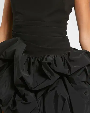 Mac Duggal Pleated Crepe Bubble Mini Dress | Thumbnail 3 Mac Duggal Pleated Crepe Bubble Mini Dress | Thumbnail 3