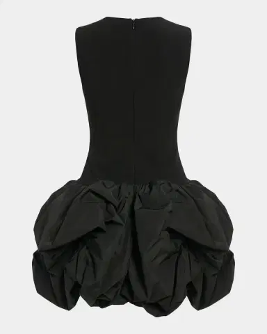 Mac Duggal Pleated Crepe Bubble Mini Dress | Thumbnail 4 Mac Duggal Pleated Crepe Bubble Mini Dress | Thumbnail 4