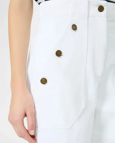 Max Mara High-Rise Cotton Twill Wide-Leg Sailor Pants | Thumbnail 4 Max Mara High-Rise Cotton Twill Wide-Leg Sailor Pants | Thumbnail 4