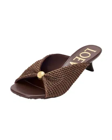 Loewe x Paula's Ibiza 45mm Pebble Woven Slide Sandals | Thumbnail 1 Loewe x Paula's Ibiza 45mm Pebble Woven Slide Sandals | Thumbnail 1