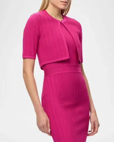 Herve Leger Annie Pointelle Rib-Knit Bolero | Thumbnail 3 Herve Leger Annie Pointelle Rib-Knit Bolero | Thumbnail 3