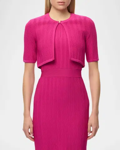 Herve Leger Annie Pointelle Rib-Knit Bolero | Thumbnail 5 Herve Leger Annie Pointelle Rib-Knit Bolero | Thumbnail 5
